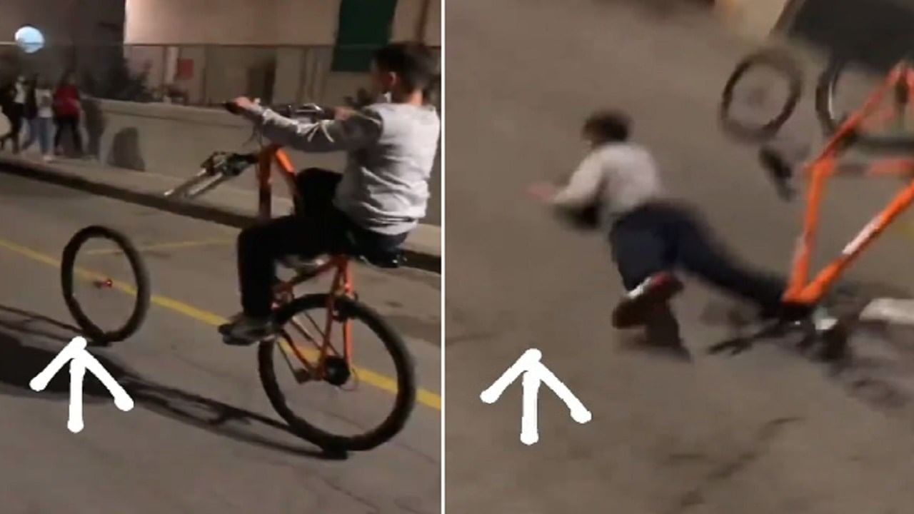 Viral Video The boy fell on the ground while facing Viral Video: The boy fell on the ground while facing the stunts